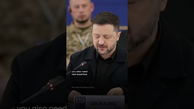 Фото для новини:President Volodymyr Zelenskyy at the Bucharest Nine Summit