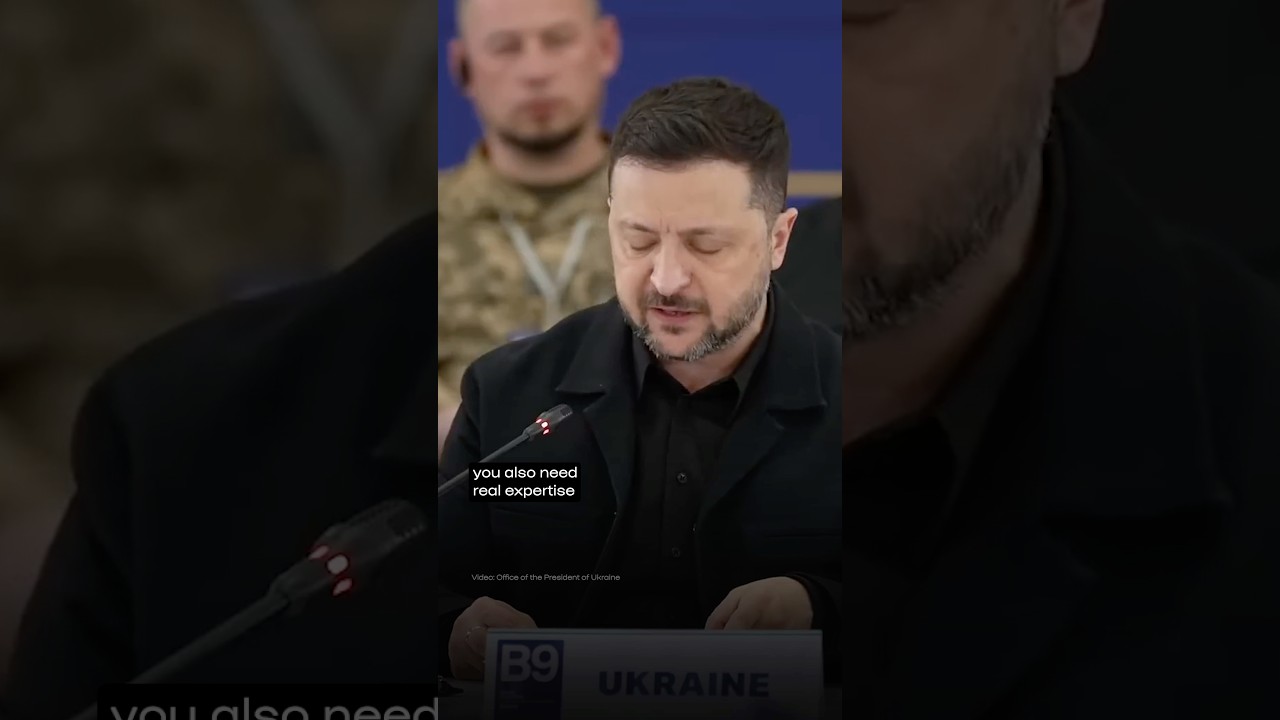Фото для новини:President Volodymyr Zelenskyy at the Bucharest Nine Summit