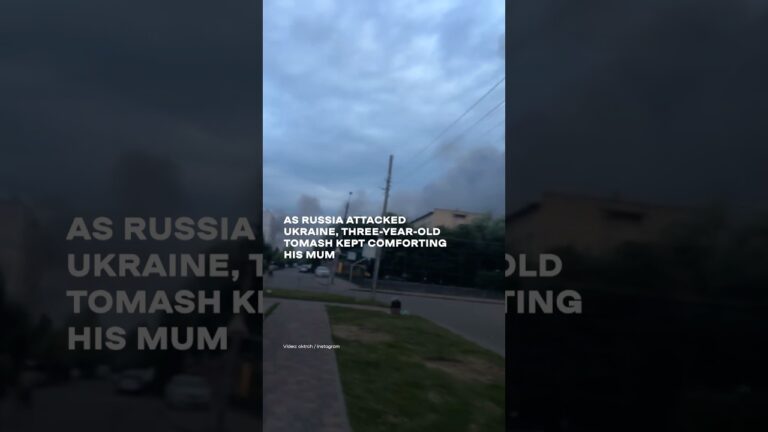 Фото для новини:"I am with you, mum. Don’t be scared”, 3-year-old Tomash during Russia’s attack