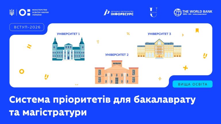 Фото для новини:Система пріоритетів для бакалаврату та магістратури