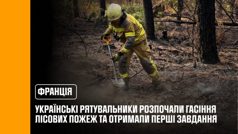 Фото для новини:Українські рятувальники розпочали гасіння лісових пожеж у Франції та отримали перші завдання